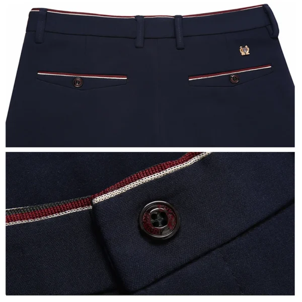 2020 Fashion Suit Pants Mens Elegant Dress Pants Solid Men Leisure Suits Trousers Male Slim Fit Pants Formal Black Blue - Image 6