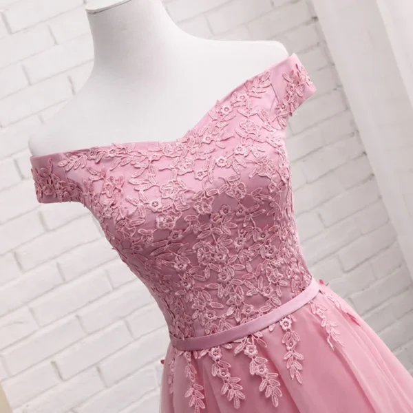 WYHS-90D#Bean Paste Pink Grey Blue Champagne Organza Bridesmaid Dress Long Short Free Customization Large Size Cheap Wholesale - Image 7
