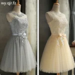 KMX-65X#Lace Up Champagne Grey Red Short bridesmaid Dresses Wholesale Cheap Wedding Party Dress Grls Prom Gown 2024 Wholesale