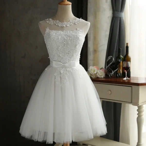 KMX-65X#Lace Up Champagne Grey Red Short bridesmaid Dresses Wholesale Cheap Wedding Party Dress Grls Prom Gown 2024 Wholesale - Image 6