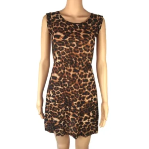 Summer Womens Leopard Printed Dress 2025 Sleeveless Casual Boho Dress Wrap Mini Sexy Ladies Party Mini Dresses Vestidos Платье - Image 3