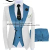 ( Jacket + Vest + Pants )Suits for Mens 2024 Casual Business Suit High-end Social Formal Suit 3 Pcs Set Groom Wedding Men - Image 4