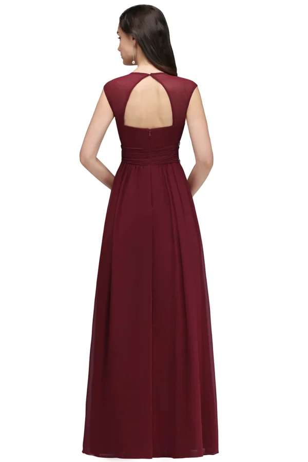 BABYONLINE Double V Neck Floor Length Sparkly Evening Dresses for Party - Image 5
