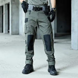 Wear-Resistant Outdoor Tactical Pants Mens Casual T-shirt Cargo Trousers Multi-pocket Waterproof Pant Hiking Training Workwear