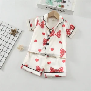New Summer Baby Girls Clothes Suit Children Sleepwear Shirt Shorts 2Pcs/Sets Infant Pajamas Kids Clothing Toddler Casual Costume - Image 4