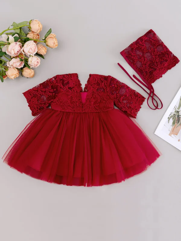 High Quality Bow Wholesale Fancy Wedding Beautiful Fashion Cute Baby Girls Flower Baby Girl Dress New Design - Image 3