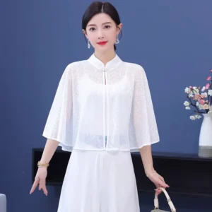 Tops Streetwear Party Vintage Casual Elegant Outerwear Cloak Summer Capes Ponchos Coats Fashion Clothes Women Clothing - Image 4