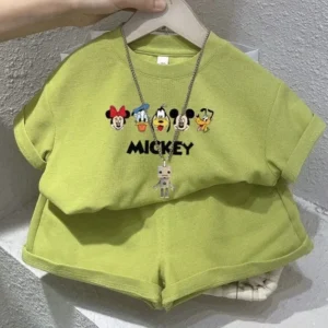 Summer Baby Girl Boy Clothes Set Children Disney Daisy Printing T-shirt and Short Two Pieces Suit Kid Shorts Sleeve Tracksuit - Image 7