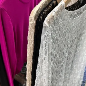 2025 Slightly transparent black lace shirt women long sleeved Spring and Autumn New slim fit inner layer with mesh - Image 6