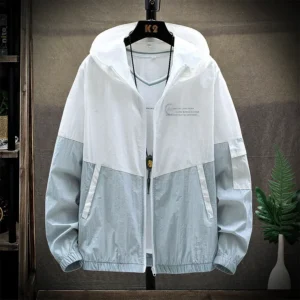 Summer Hooded Jacket Men Women Waterproof Sun Protection Clothing Fishing Hunting Clothes Quick Dry Skin Patchwork Windbreaker - Image 5