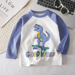 Adorable Long Sleeves Cotton Shirts for Children Spring Season Durable Comfortable and Breathable Children Wear for Boys Girls - Image 3