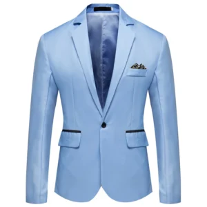 2023 Autumn New Blazer Men's Fashion Casual Suit Coat Men's Wedding Dress Jacket Casual Fit Formal Evening Dress Men's Clothing - Image 4