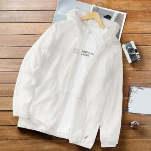 Men Summer Thin Sun Protection Jacket Outdoor Zipper Hooded Loose Casual Outerwear UV-proof Breathable Quick Dry Cycling Coats - Image 7