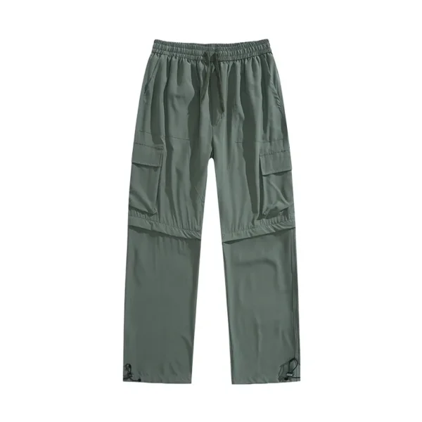 UETEEY Summer New Men's Detachable 2 Sections Cargo Pants Multi-pockets Loose Fit Casual Shorts Work Pants Men Harem Sweatpants - Image 6
