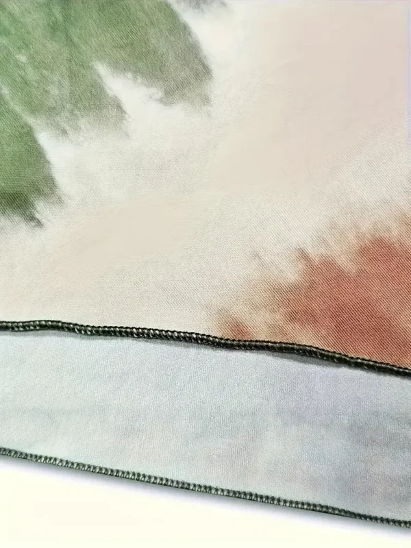 Plus Size 1XL-5XL Women Three-Piece Outfit Tie Dye Top Solid Color Tank Top Elastic Waist Pants Set Women Casual Summer Clothes - Image 5