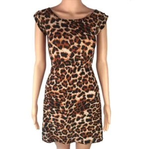 Summer Womens Leopard Printed Dress 2025 Sleeveless Casual Boho Dress Wrap Mini Sexy Ladies Party Mini Dresses Vestidos Платье - Image 4