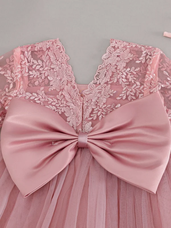 High Quality Bow Wholesale Fancy Wedding Beautiful Fashion Cute Baby Girls Flower Baby Girl Dress New Design - Image 6