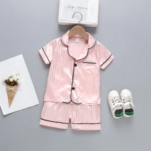 New Summer Baby Girls Clothes Suit Children Sleepwear Shirt Shorts 2Pcs/Sets Kids Boys Pajamas Toddler Costume Infant Tracksuits - Image 7
