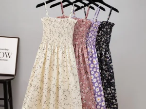 Summer Mini Dresses Fashion Female Elastic High Waist Casual Spaghetti Strap Sleeveless Dress Women Chiffon Dresses Vestidos