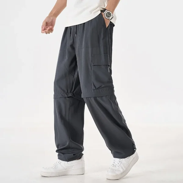 UETEEY Summer New Men's Detachable 2 Sections Cargo Pants Multi-pockets Loose Fit Casual Shorts Work Pants Men Harem Sweatpants - Image 5