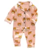 Children's Pajama Set Cartoon Little Bear Girl Ice Silk Satin Top and Pants Set Boys' Pajamas Spring/Summer Baby Set - Image 5