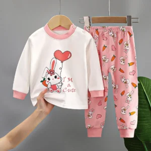 New Kids Boys Girls Pure Cotton Pajamas Cute Cartoon Long Sleeve Pyjamas Toddler Baby Autumn Sleepwear Children's Clothing Sets - Image 5