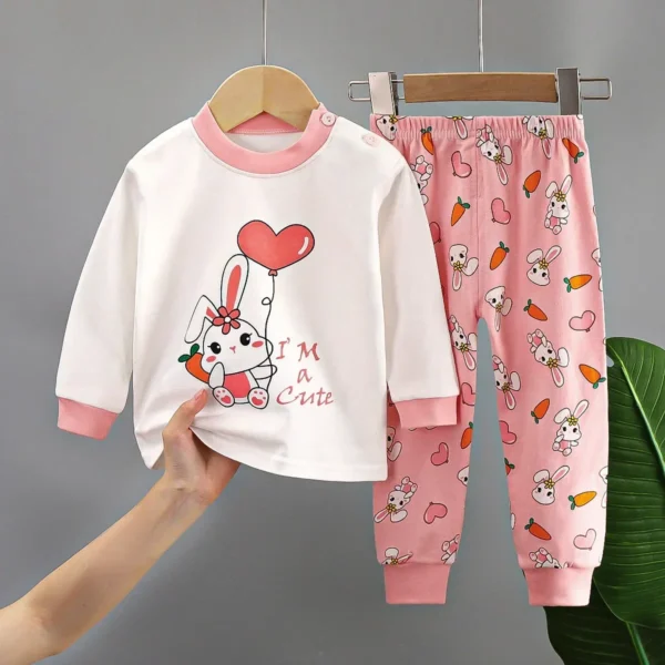 New Kids Boys Girls Pure Cotton Pajamas Cute Cartoon Long Sleeve Pyjamas Toddler Baby Autumn Sleepwear Children's Clothing Sets - Image 5