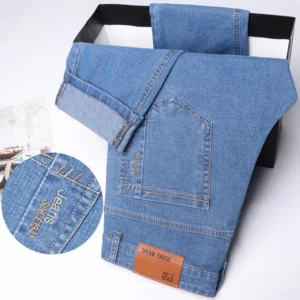 Men's Denim Jeans Thin Summer Straight Business Soft Fashion New High Quality Pants New Arrivals Dropship OL Work Trousers - Image 6