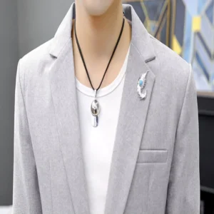 2024 High quality casual suit for men (suit + trousers) Young solid color handsome Korean version fashion slim two-piece set - Image 6