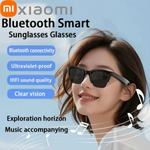 Xiaomi Bluetooth 5.3 Smart Sunglasses Glasses Ultraviolet-Proof HIFI Sound Quality Call Outdoor Black Sports Glasses Anti-Touch