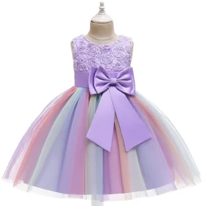 Baby Girl Dress 2-12Y Girl Summer Lace Princess Dress Children Floral Gown Dresses For Girls Clothing Kids Birthday Party Dress - Image 4