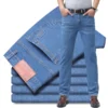 Men's Denim Jeans Thin Summer Straight Business Soft Fashion New High Quality Pants New Arrivals Dropship OL Work Trousers - Image 4