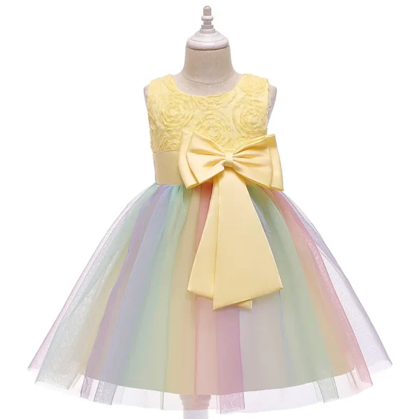 Baby Girl Dress 2-12Y Girl Summer Lace Princess Dress Children Floral Gown Dresses For Girls Clothing Kids Birthday Party Dress - Image 5