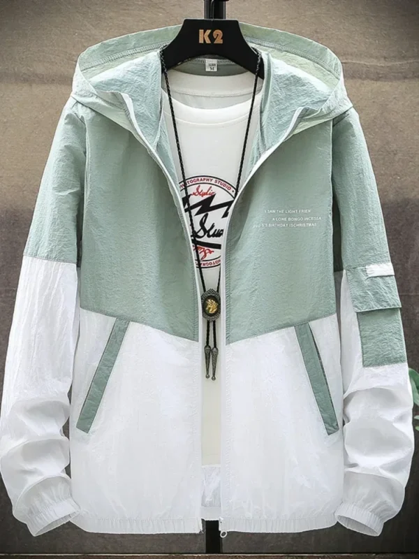 Summer Hooded Jacket Men Women Waterproof Sun Protection Clothing Fishing Hunting Clothes Quick Dry Skin Patchwork Windbreaker - Image 5