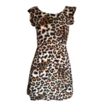 Summer Womens Leopard Printed Dress 2025 Sleeveless Casual Boho Dress Wrap Mini Sexy Ladies Party Mini Dresses Vestidos Платье