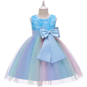 Baby Girl Dress 2-12Y Girl Summer Lace Princess Dress Children Floral Gown Dresses For Girls Clothing Kids Birthday Party Dress - Image 6