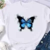 Women's European and American Clothing Butterfly Letter Printed Short-sleeved T-shirt Tops Graphic T Shirts Harajuku - Image 6