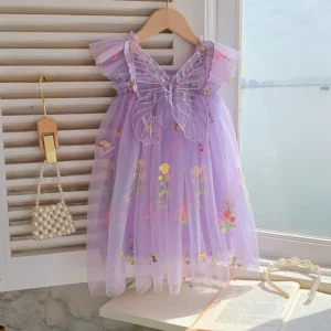 Sweet Baby Girls Embroidery Floral Mesh Dress Infant Toddler Tutu Skirt Kids Girls Ruffled Casual Sleeveless Dresses 1-5Years - Image 3