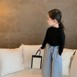 Toddler Baby Girls Long Sleeve Ruffle T Shirt Kids Casual Plain Top Blouse T-Shirt Undershirt - Image 7
