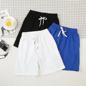 Men Soild Drawstring Shorts Man Summer Casual Gym Shorts Sport Basketball Shorts Running Fitness Beach Shorts Male Clothing 5XL - Image 3