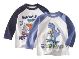Adorable Long Sleeves Cotton Shirts for Children Spring Season Durable Comfortable and Breathable Children Wear for Boys Girls