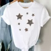 Leopard Print Explosive European and American Leopard Print Print Dress Blouse Women's T-shirt Oversized T Shirt Tops - Image 4