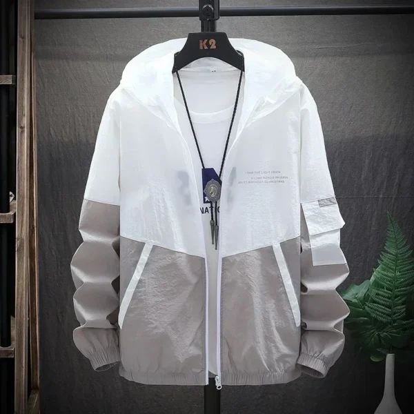 Summer Hooded Jacket Men Women Waterproof Sun Protection Clothing Fishing Hunting Clothes Quick Dry Skin Patchwork Windbreaker - Image 6