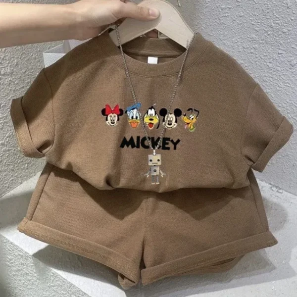 Summer Baby Girl Boy Clothes Set Children Disney Daisy Printing T-shirt and Short Two Pieces Suit Kid Shorts Sleeve Tracksuit - Image 6