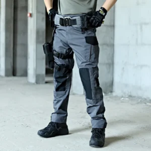 Wear-Resistant Outdoor Tactical Pants Mens Casual T-shirt Cargo Trousers Multi-pocket Waterproof Pant Hiking Training Workwear - Image 4