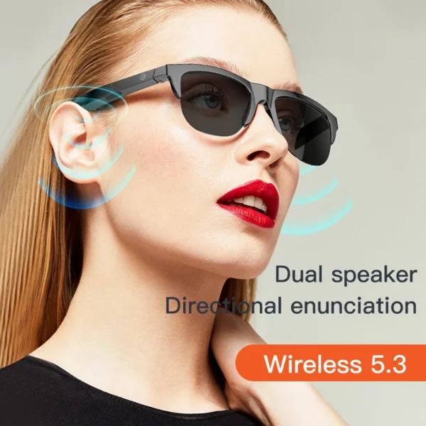 Xiaomi Bluetooth 5.3 Smart Sunglasses Glasses Ultraviolet-Proof HIFI Sound Quality Call Outdoor Black Sports Glasses Anti-Touch - Image 5