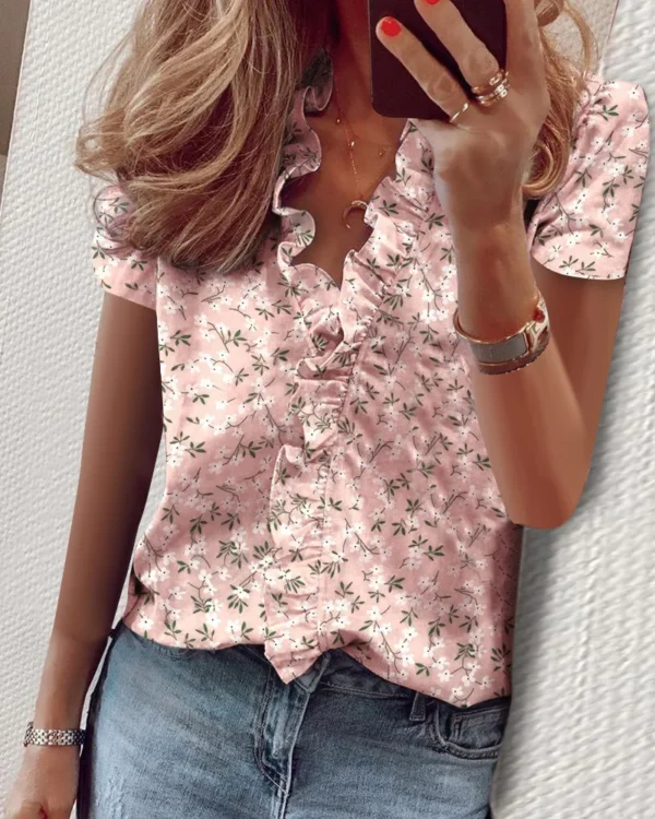 New popular long sleeved ruffled shirt for women in spring and summer - Image 7
