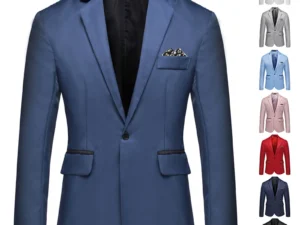 2023 Autumn New Blazer Men's Fashion Casual Suit Coat Men's Wedding Dress Jacket Casual Fit Formal Evening Dress Men's Clothing