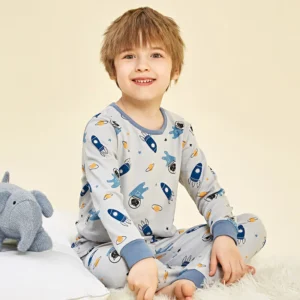 Boys Pajamas Sets 2 to 3 4 5 6 7 8 9 10 11 12 13 Years Cotton Soft Long Sleeve Toddler Boy Pijamas Set Blue Astronaut Pyjamas - Image 5