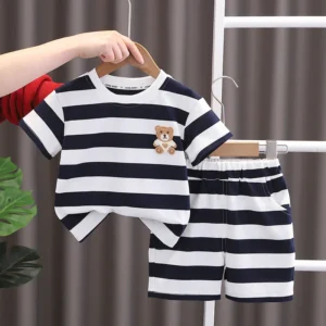 2PCS Kids Clothes Children's Sets Boys Girl T-shirt Shorts Summer Cotton Short sleeve Baby Children Clothing Toddler Suit
